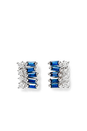 Cierra Short Stack Diamond & Sapphire Earrings